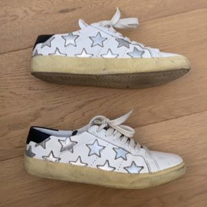 Saint Laurent white star sneakers size 38